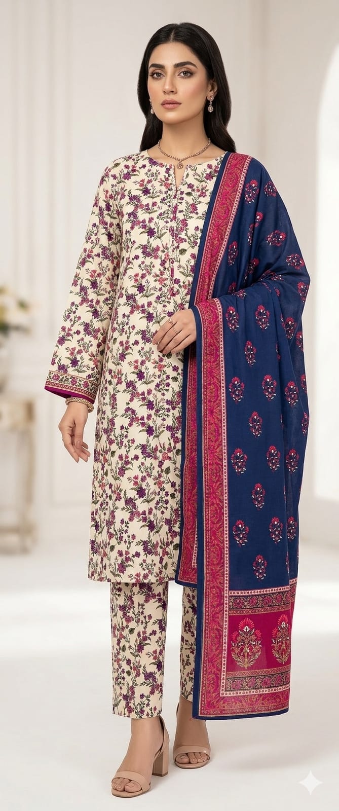 Printed 3 Piece Unstitched N16