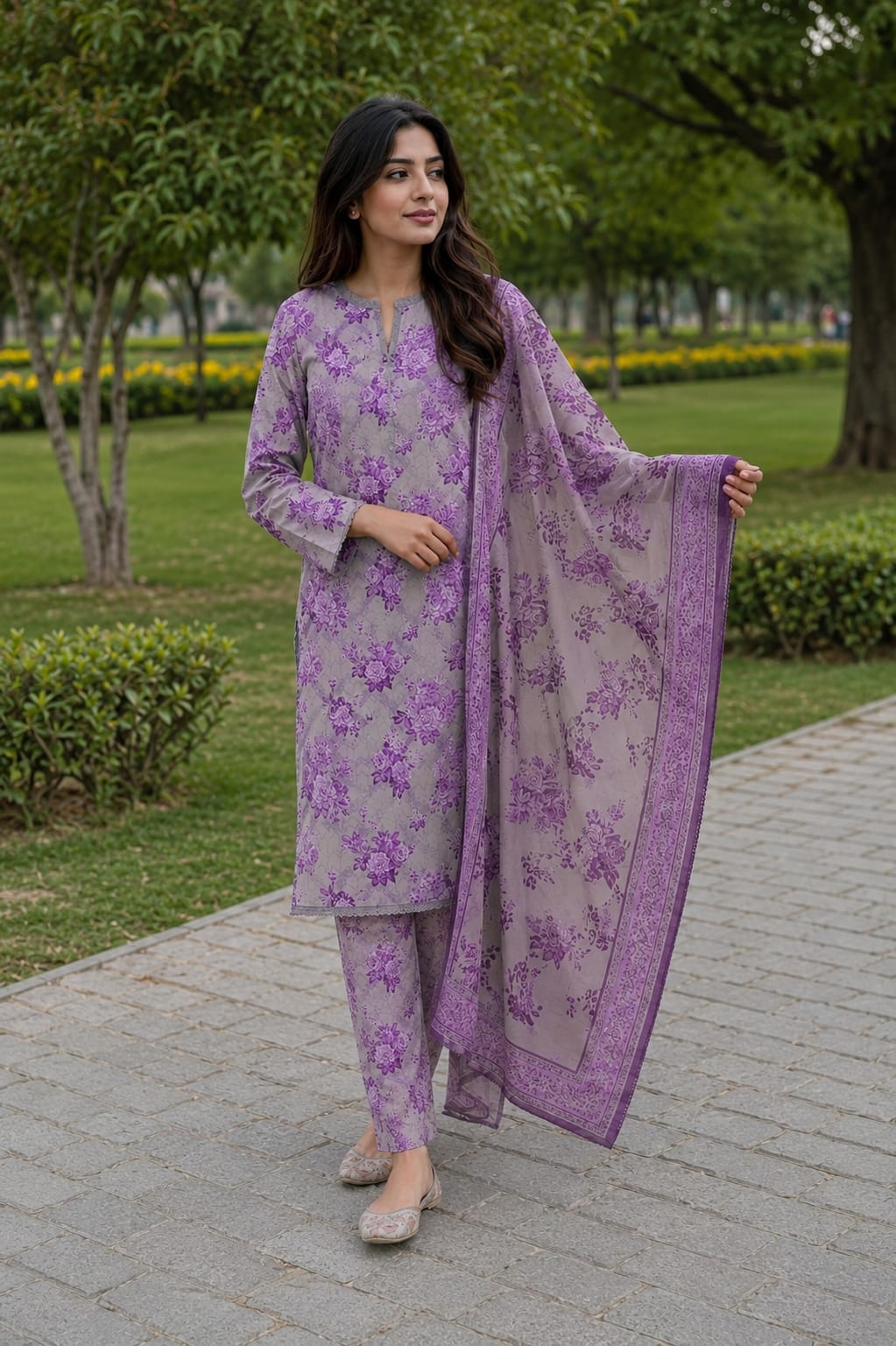 Printed 3 Piece Unstitched N12