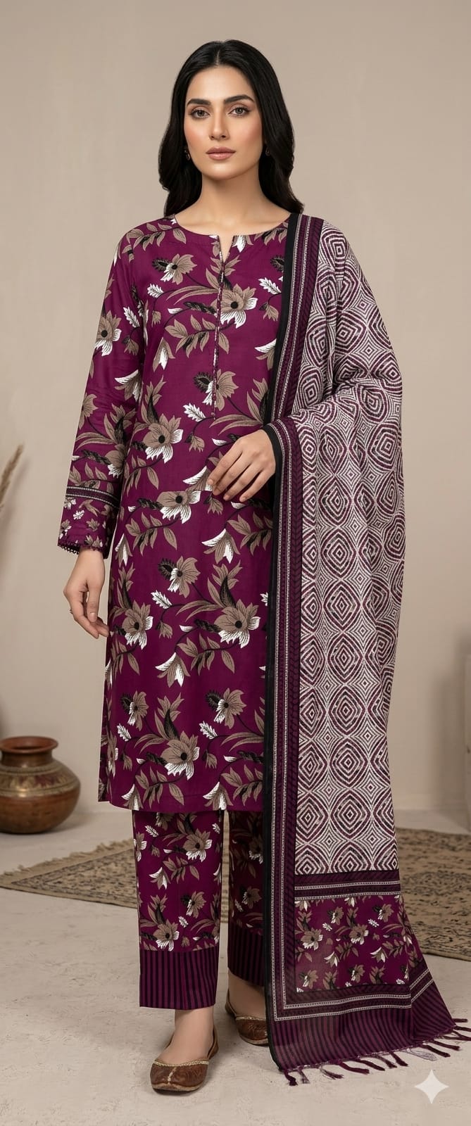 Printed 3 Piece Unstitched N14