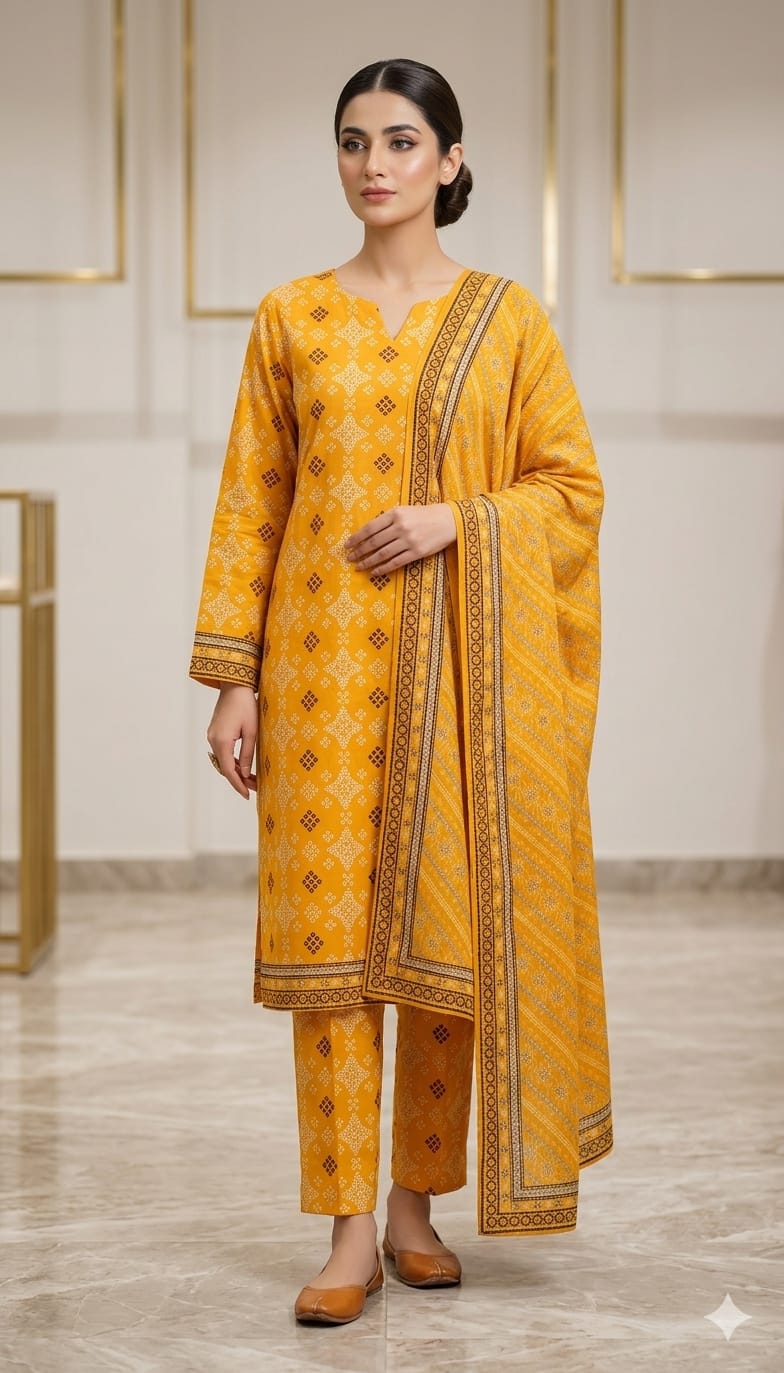 Printed 3 Piece Unstitched N15
